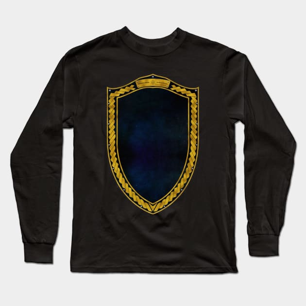 Spaaaace Shield Gold Long Sleeve T-Shirt by Swabcraft